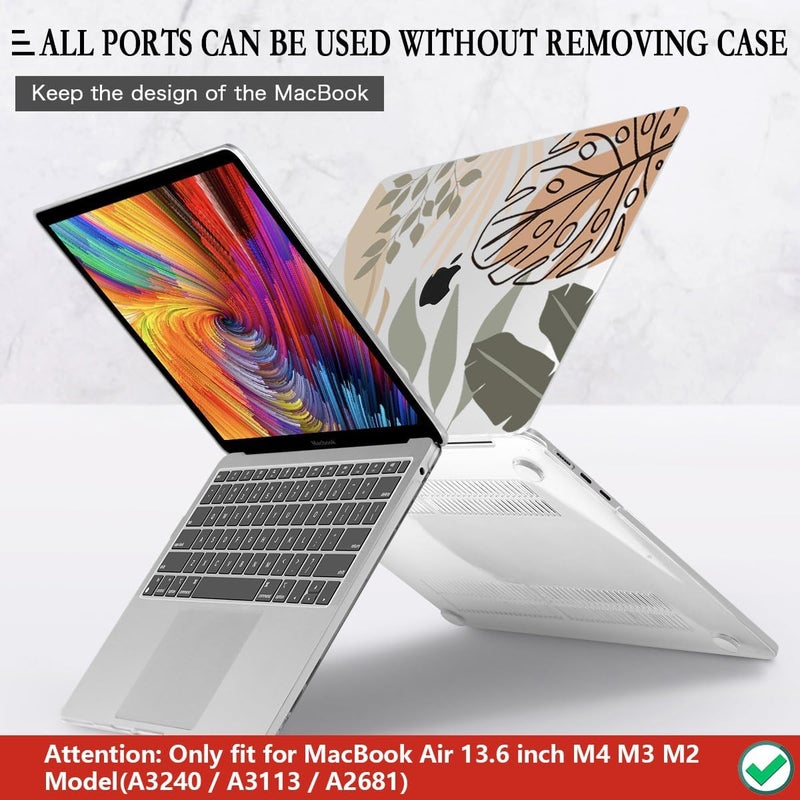 CISSOOK Compatible with MacBook Air 13.6 inch Case 2025 2024 2022 Release A3240 A3113 A2681, Tropical Hard Shell Case with Keyboard Cover for MacBook Air 13 inch M2 M3 M4 Chip - Image 5